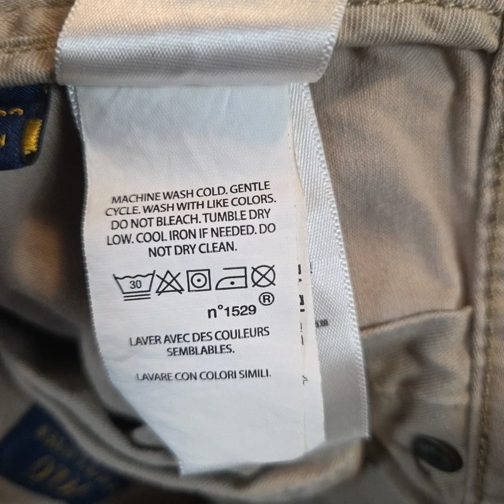 Polo Ralph Lauren Jeans Mens 32x32 Beige Stretch Slim Straight Fit 5 Pocket